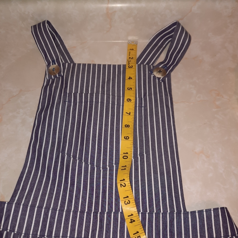 Striped Wide-Leg Overalls - Black & White - Picture 4 of 9